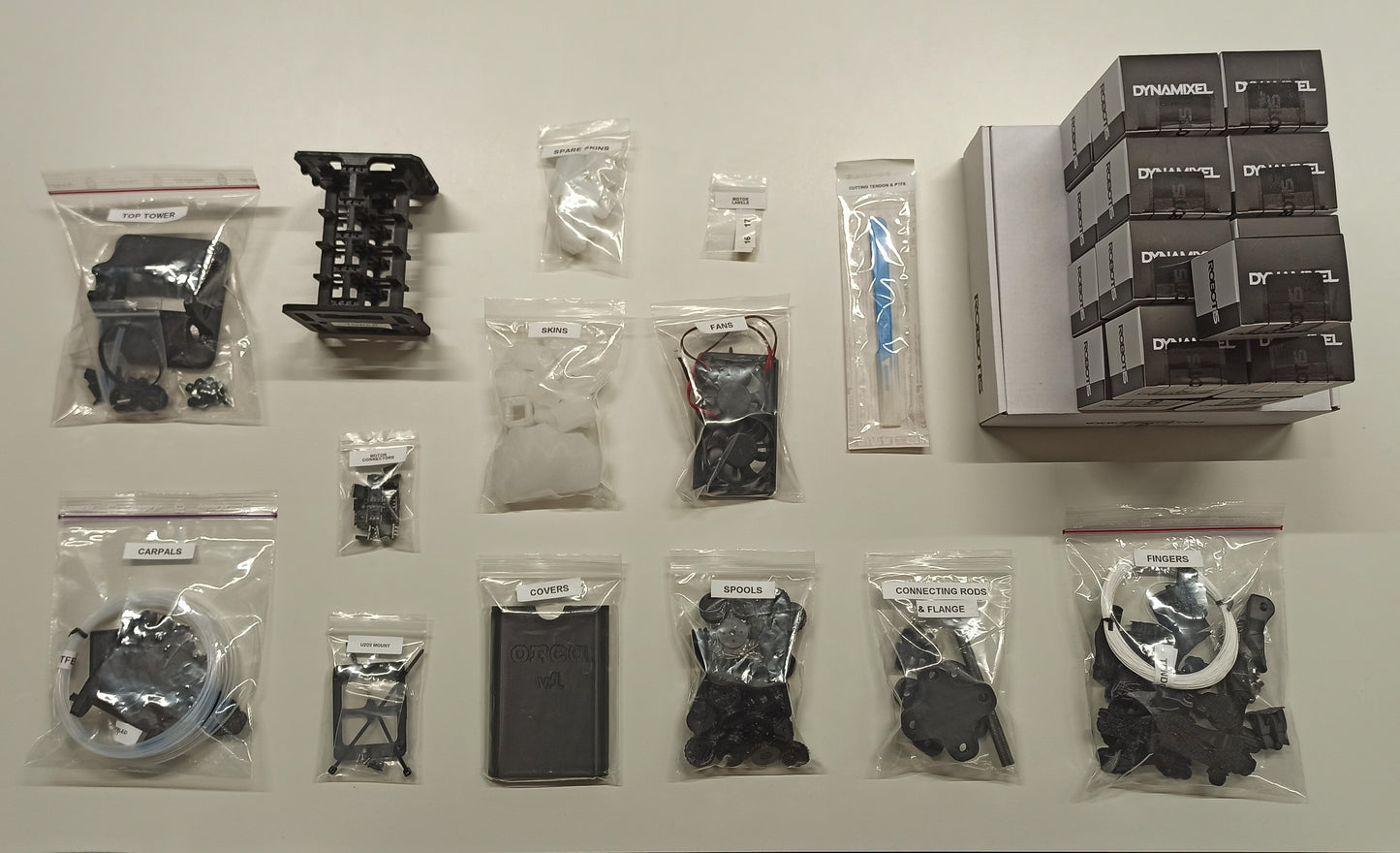 ORCA v1 Hand Assembly Kit (with Motors)