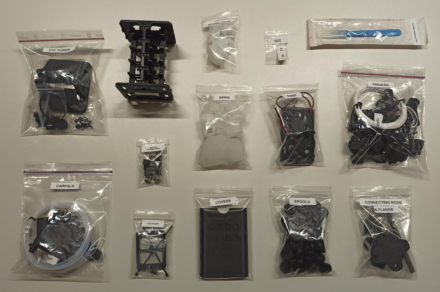 ORCA v1 Hand Assembly Kit (without Motors)